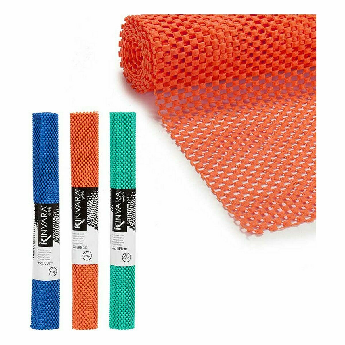 Sklisikker matte Kinvara Blå Gummi Plast 45 x 100 cm 45 x 0,01 x 100 cm 5 x 45 x 5 cm (24 enheter)